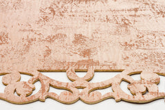 Klasik Ve Modern İşleme ve Oymaya Sahip Suni Deri Halı