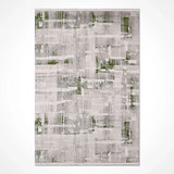 Light Gray Cream Modern Living Room Rug 2601A - Acrylic