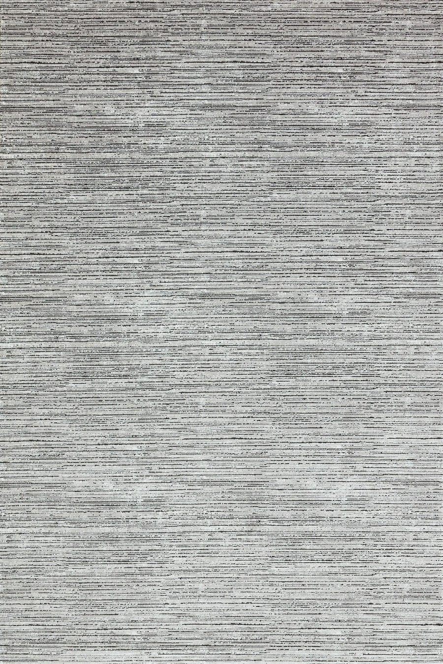 Modern Grey and White Striped Area Rug – in the hallway
