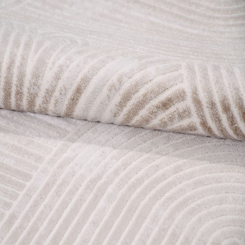 Bej Geometrik Akrilik Makine Halısı