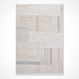 Light Beige Brown Bohemian Patchwork Living Room Rug - Acrylic