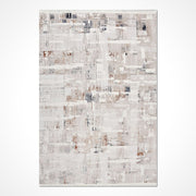 Bej Modern Akrilik Makine Halısı