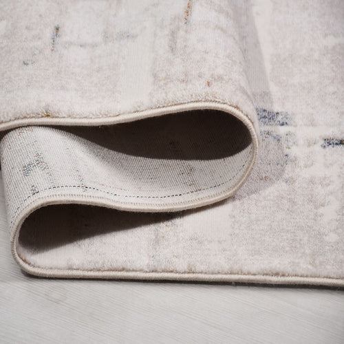 Bej Modern Akrilik Makine Halısı