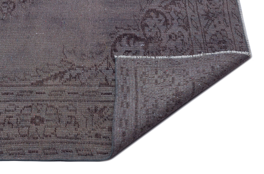 Tirena Kahverengi ve Gri Madalyon Desenli El Dokuma Halı 166x272 cm – detay görünümü