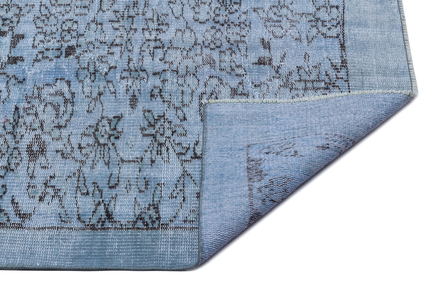 Tirena Mavi ve Gri Soyut Desenli El Dokuma Halı 155x260 cm – detay görünümü