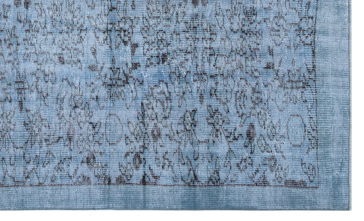 Tirena Mavi ve Gri Soyut Desenli El Dokuma Halı 155x260 cm – detay görünümü