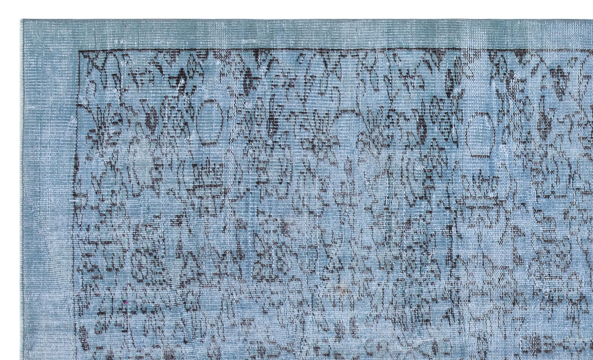 Tirena Mavi ve Gri Soyut Desenli El Dokuma Halı 155x260 cm – detay görünümü