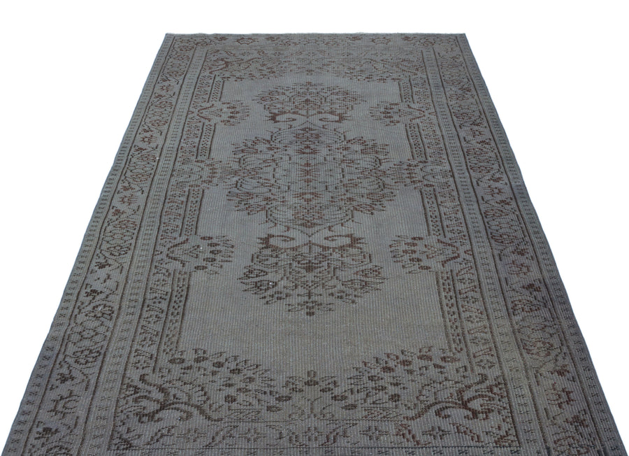 Tirena Gri ve Kahverengi Madalyon Desenli El Dokuma Halı 146x242 cm – detay görünümü