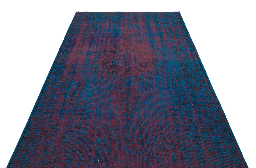 Tirena Lacivert ve Bordo Madalyon Desenli El Dokuma Halı 168x263 cm – detay görünümü