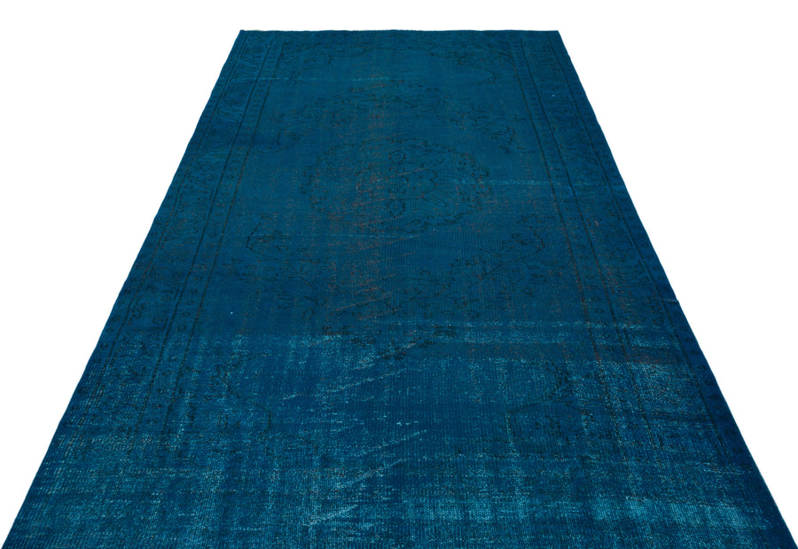 Tirena Turkuaz ve Lacivert Madalyon Desenli El Dokuma Halı 171x278 cm – detay görünümü