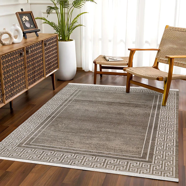 Minimalist Modern Halı - Yıkanabilir - Kaymaz Taban - Pati Dostu