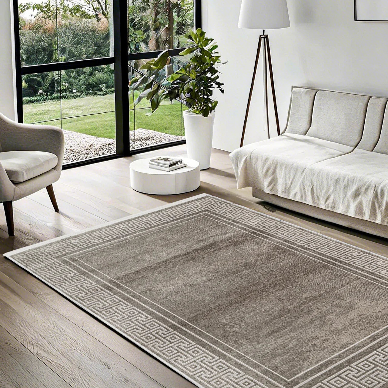 Minimalist Modern Halı - Yıkanabilir - Kaymaz Taban - Pati Dostu