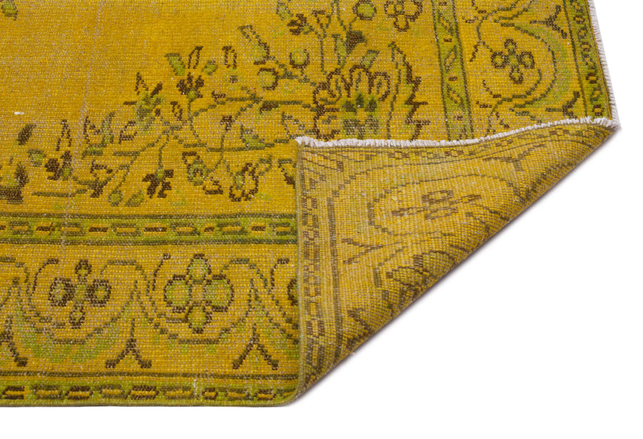 Tirena Sarı ve Yeşil Madalyon Desenli El Dokuma Halı 175x286 cm – detay görünümü