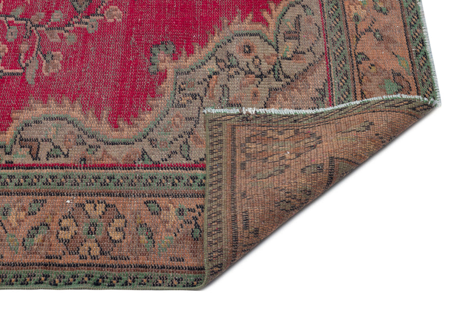 Tirena Kırmızı ve Bej Madalyon Desenli El Dokuma Halı 165x274 cm – detay görünümü