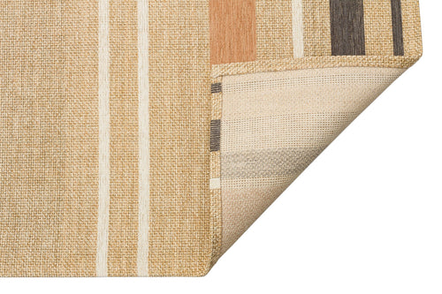 Hasır Görünümlü Kaymaz Renkli Dokuma Modern Kilim Halı