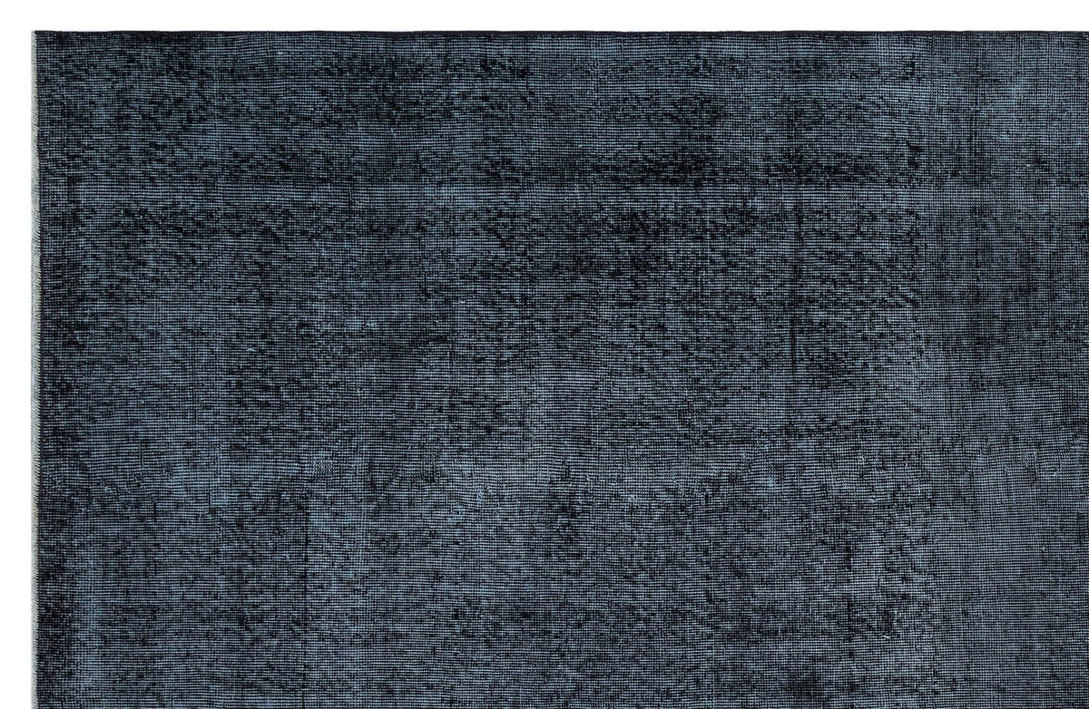 Tirena Siyah ve Lacivert Düz El Dokuma Halı 203x308 cm – detay görünümü