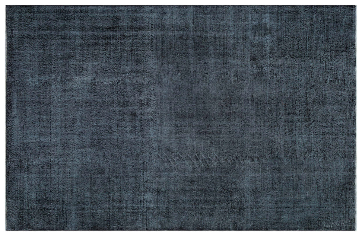 Tirena Siyah ve Lacivert Düz El Dokuma Halı 203x308 cm