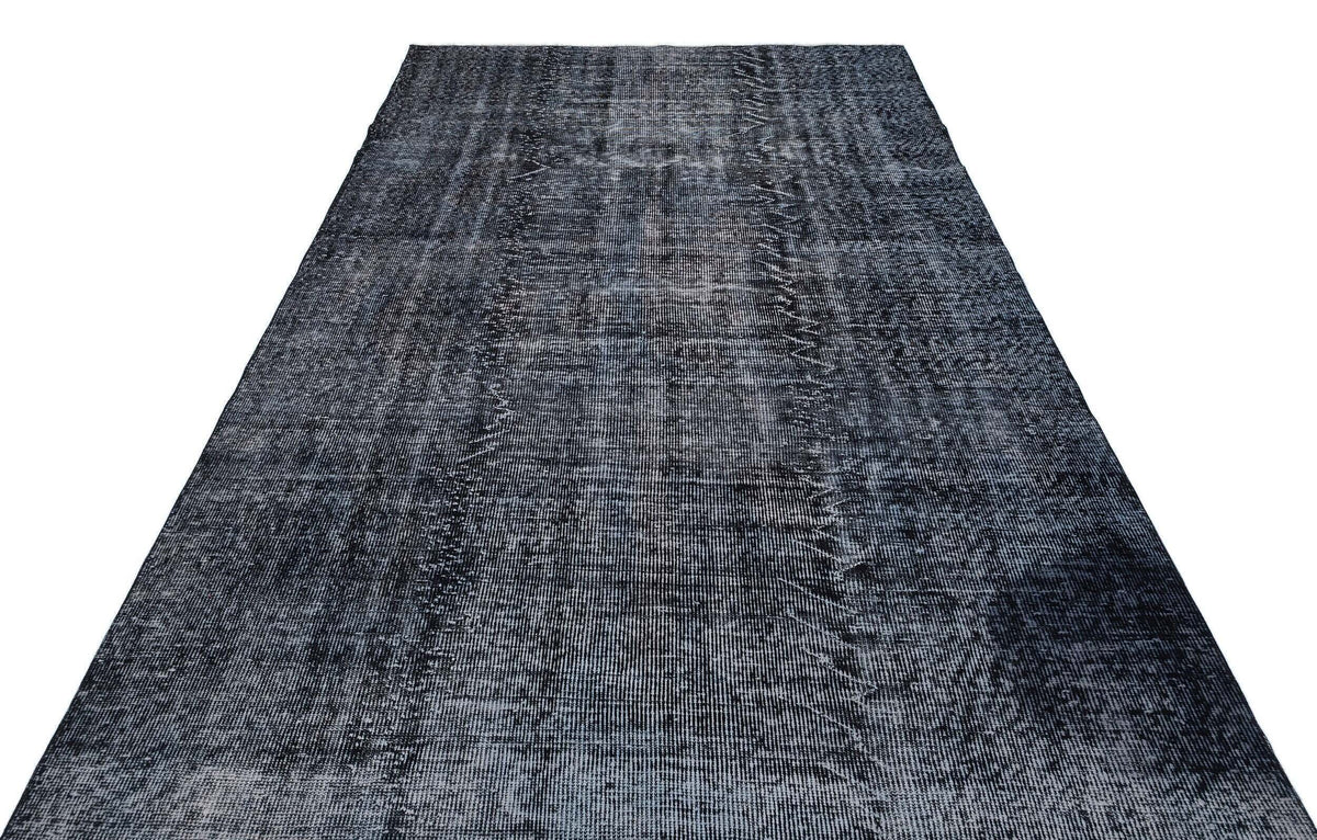 Tirena Siyah ve Gri Soyut Desenli El Dokuma Halı 184x285 cm – detay görünümü
