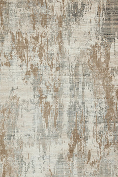 Krem Soyut Modern Etnik Desenli Halı  | Makinada Yıkanabilir | Hav Toz Vermez | Leke Tutmayan | Kaymaz Taban | Dijital Makine Baskı | Salon Yolluk Mutfak Halısı