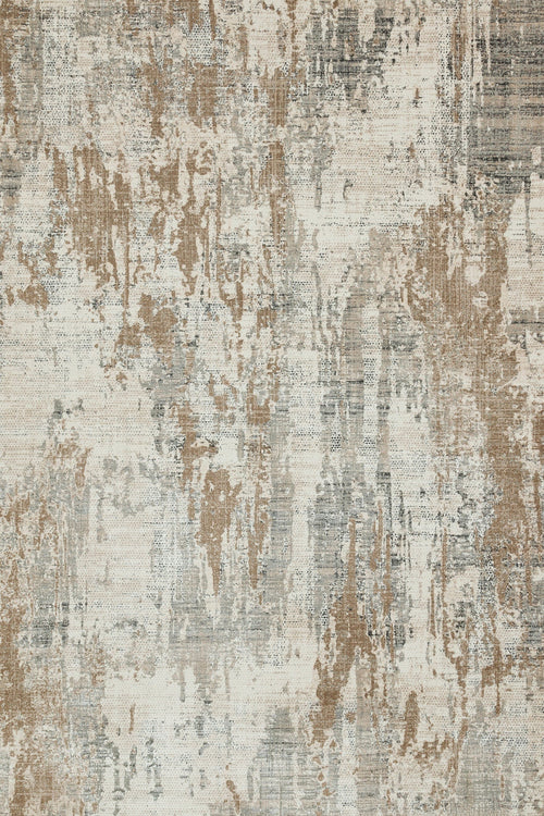 Krem Soyut Modern Etnik Desenli Halı  | Makinada Yıkanabilir | Hav Toz Vermez | Leke Tutmayan | Kaymaz Taban | Dijital Makine Baskı | Salon Yolluk Mutfak Halısı