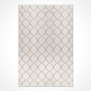 Bej Modern Akrilik Makine Halısı