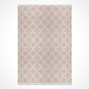 Bej Modern Akrilik Makine Halısı