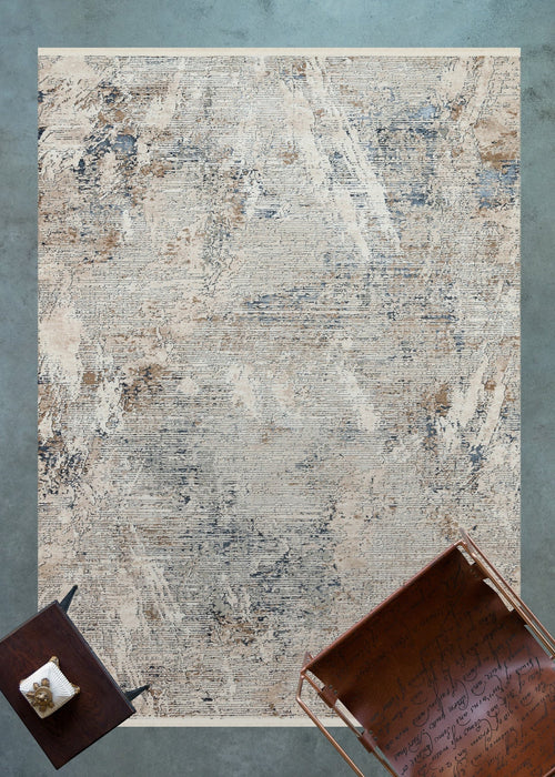 Krem Soyut Modern Etnik Desenli Halı  | Makinada Yıkanabilir | Hav Toz Vermez | Leke Tutmayan | Kaymaz Taban | Dijital Makine Baskı | Salon Yolluk Mutfak Halısı