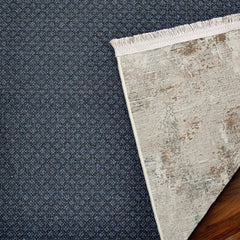 Krem Soyut Modern Etnik Desenli Halı  | Makinada Yıkanabilir | Hav Toz Vermez | Leke Tutmayan | Kaymaz Taban | Dijital Makine Baskı | Salon Yolluk Mutfak Halısı