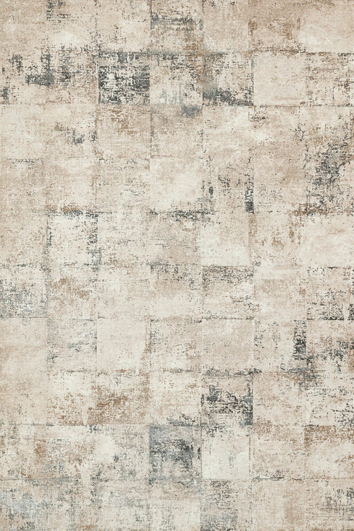 Krem Soyut Modern Etnik Desenli Halı  | Makinada Yıkanabilir | Hav Toz Vermez | Leke Tutmayan | Kaymaz Taban | Dijital Makine Baskı | Salon Yolluk Mutfak Halısı