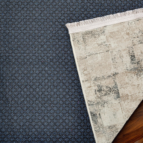 Krem Soyut Modern Etnik Desenli Halı  | Makinada Yıkanabilir | Hav Toz Vermez | Leke Tutmayan | Kaymaz Taban | Dijital Makine Baskı | Salon Yolluk Mutfak Halısı