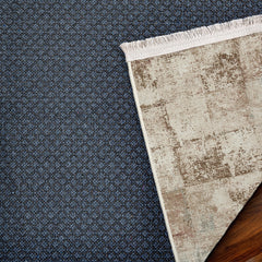 Kahverengi Geometrik Modern Etnik Desenli Halı  | Makinada Yıkanabilir | Hav Toz Vermez | Leke Tutmayan | Kaymaz Taban | Dijital Makine Baskı | Salon Yolluk Mutfak Halısı