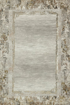 Krem Çerçeveli Modern Etnik Desenli Halı  | Makinada Yıkanabilir | Hav Toz Vermez | Leke Tutmayan | Kaymaz Taban | Dijital Makine Baskı | Salon Yolluk Mutfak Halısı