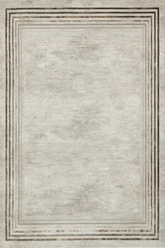 Krem Çerçeveli Modern Etnik Desenli Halı  | Makinada Yıkanabilir | Hav Toz Vermez | Leke Tutmayan | Kaymaz Taban | Dijital Makine Baskı | Salon Yolluk Mutfak Halısı