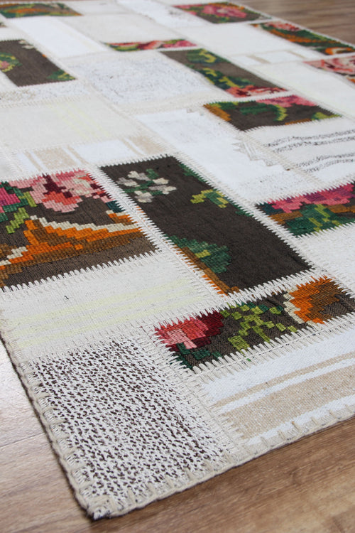 Geleneksel Kendir Patchwork Kilim