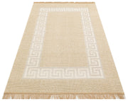 Modern Kilim Halı – Renkli Hasır Görünümlü Kaymaz Dokuma Halı, Yumuşak Doku