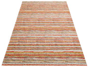 Hasır Görünümlü Kaymaz Renkli Dokuma Modern Kilim Halı