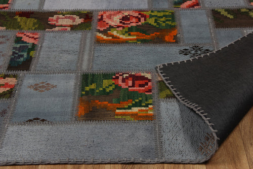 Geleneksel Kendir Patchwork Kilim