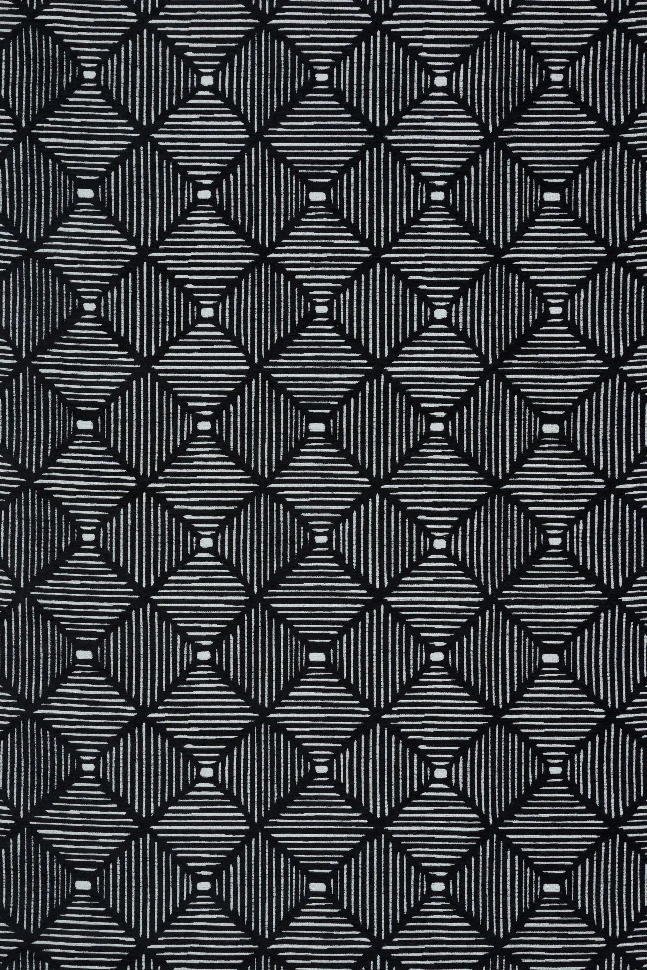 Antrasit Siyah Geometrik Modern Halı - Yıkanabilir - Kaymaz Taban - Pati Dostu