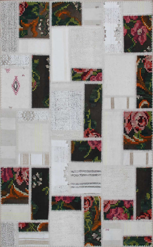 Geleneksel Kendir Patchwork Kilim