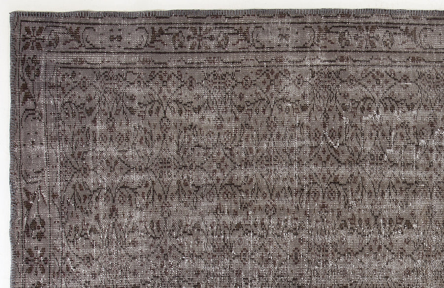 Tirena Gri ve Antrasit Çiçek Desenli El Dokuma Halı 167x288 cm – detay görünümü