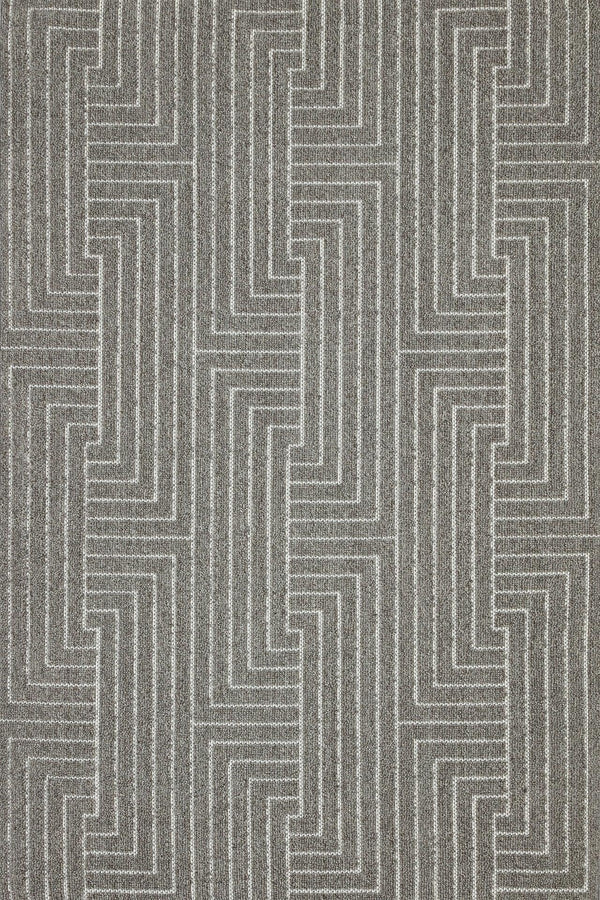 Antrasit Gri Geometrik Modern Halı - Yıkanabilir - Kaymaz Taban - Pati Dostu