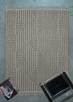 Vizon Geometrik Modern Etnik Desenli Halı  | Makinada Yıkanabilir | Hav Toz Vermez | Leke Tutmayan | Kaymaz Taban | Dijital Makine Baskı | Salon Yolluk Mutfak Halısı