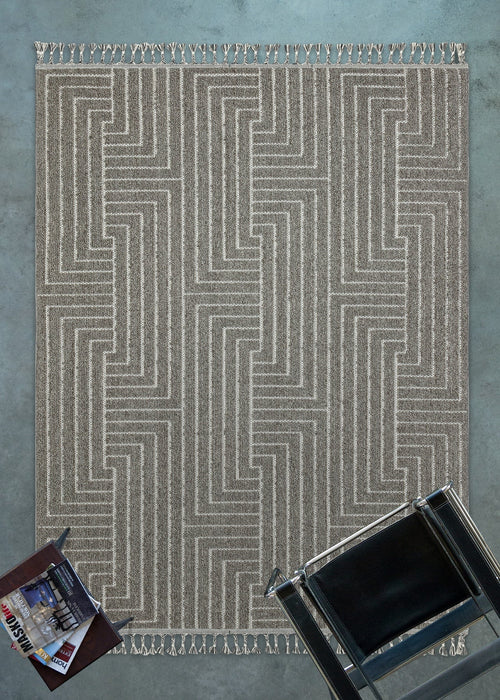 Vizon Geometrik Modern Etnik Desenli Halı  | Makinada Yıkanabilir | Hav Toz Vermez | Leke Tutmayan | Kaymaz Taban | Dijital Makine Baskı | Salon Yolluk Mutfak Halısı