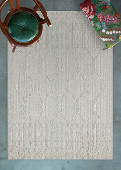 Krem Geometrik Modern Etnik Desenli Halı  | Makinada Yıkanabilir | Hav Toz Vermez | Leke Tutmayan | Kaymaz Taban | Dijital Makine Baskı | Salon Yolluk Mutfak Halısı