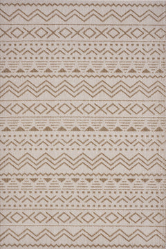 Bej Geometrik Modern Etnik Desenli Halı  | Makinada Yıkanabilir | Hav Toz Vermez | Leke Tutmayan | Kaymaz Taban | Dijital Makine Baskı | Salon Yolluk Mutfak Halısı