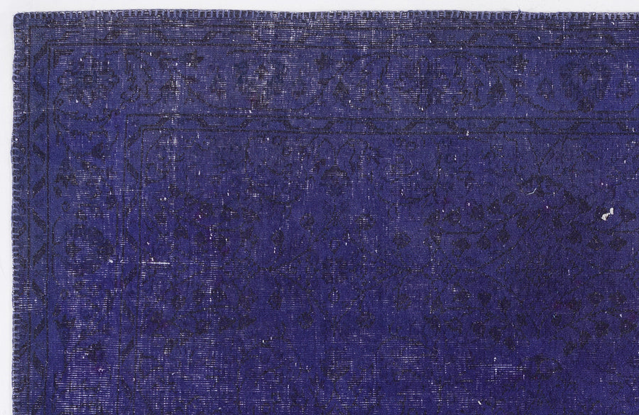 Tirena Mor ve Lacivert Madalyon Desenli El Dokuma Halı 182x283 cm – detay görünümü