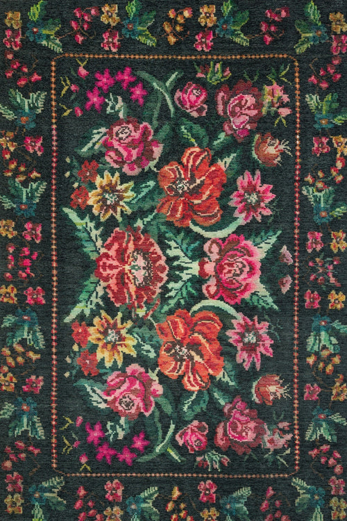 Kırmızı Karabağ Modern Etnik Desenli Halı  | Makinada Yıkanabilir | Hav Toz Vermez | Leke Tutmayan | Kaymaz Taban | Dijital Makine Baskı | Salon Yolluk Mutfak Halısı