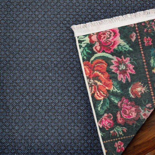 Kırmızı Karabağ Modern Etnik Desenli Halı  | Makinada Yıkanabilir | Hav Toz Vermez | Leke Tutmayan | Kaymaz Taban | Dijital Makine Baskı | Salon Yolluk Mutfak Halısı