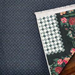 Kırmızı Karabağ Modern Etnik Desenli Halı  | Makinada Yıkanabilir | Hav Toz Vermez | Leke Tutmayan | Kaymaz Taban | Dijital Makine Baskı | Salon Yolluk Mutfak Halısı