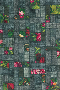 Gri Karabağ Modern Etnik Desenli Halı  | Makinada Yıkanabilir | Hav Toz Vermez | Leke Tutmayan | Kaymaz Taban | Dijital Makine Baskı | Salon Yolluk Mutfak Halısı